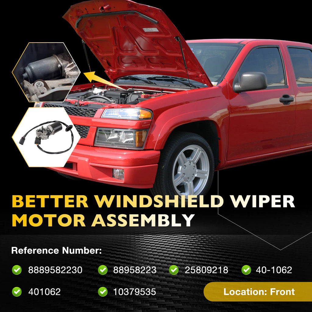 Front Windshield Wiper Motor for Chevy Colorado GMC Canyon Isuzu i280 i290 (2004–2012)