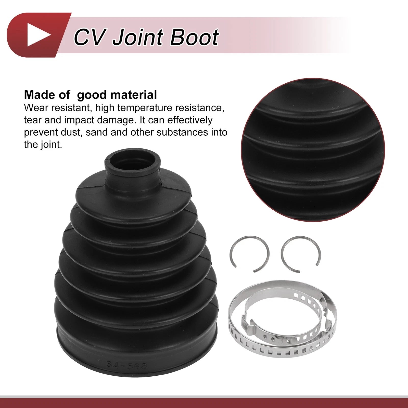 Outer CV Joint Boot Kit w/ Clamps for BMW 530i xDrive (2017–2023)