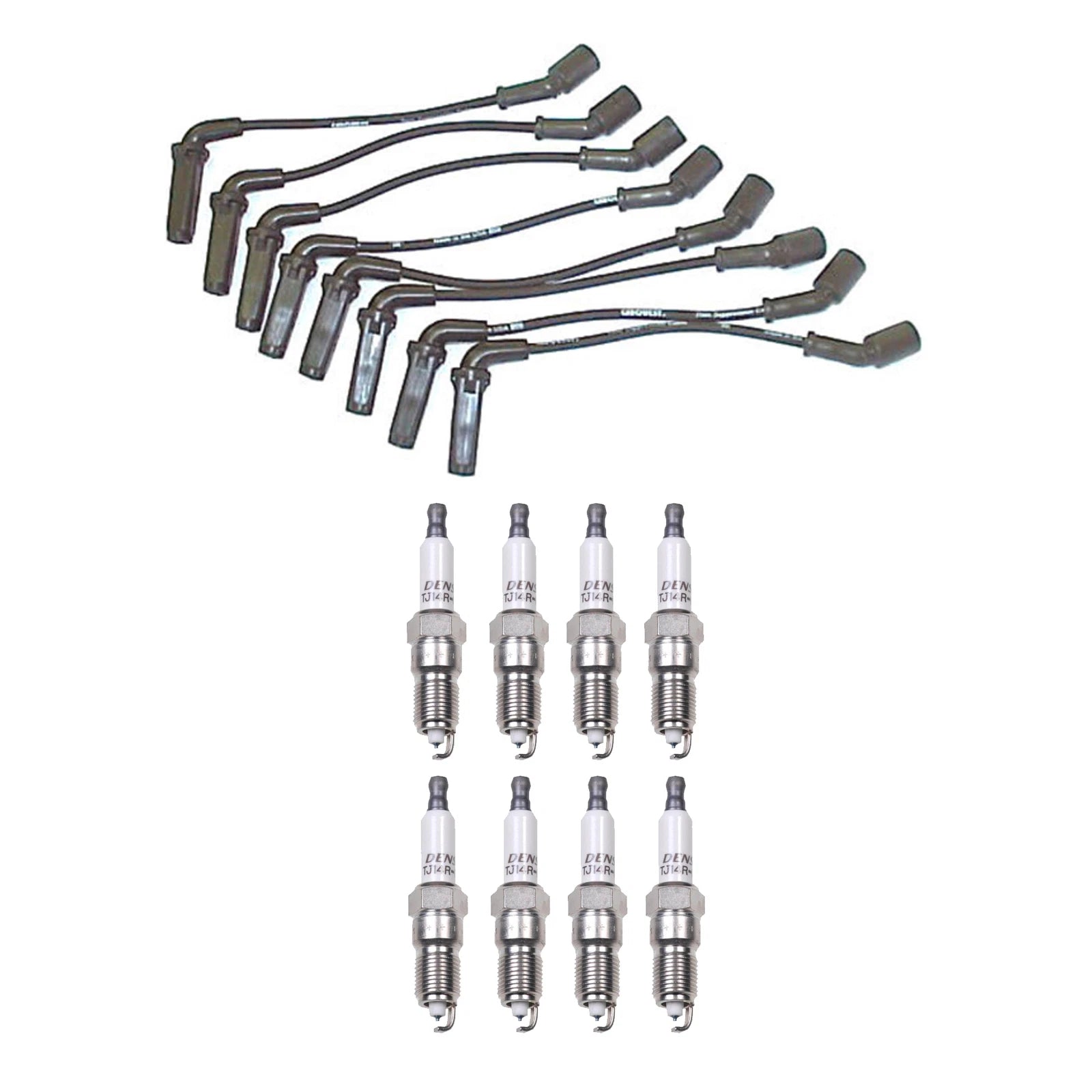 Denso Wire Set & 8 Double Platinum Spark Plugs Kit for Chevy GMC 8.1 V8 (2001–2006)