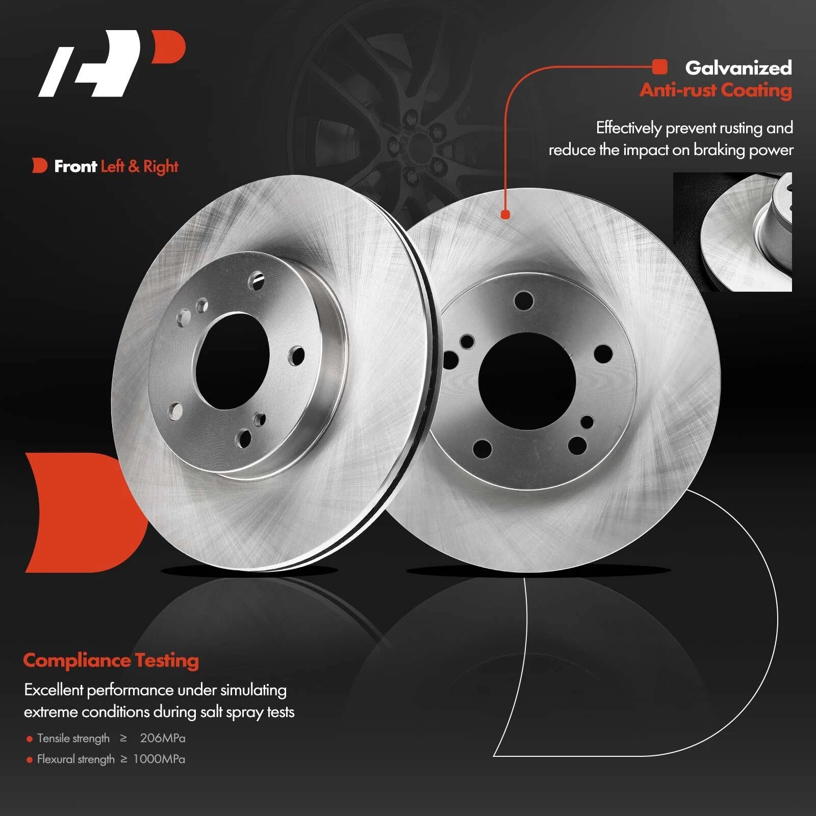 Front Brake Rotor and Pad Set for Nissan Maxima