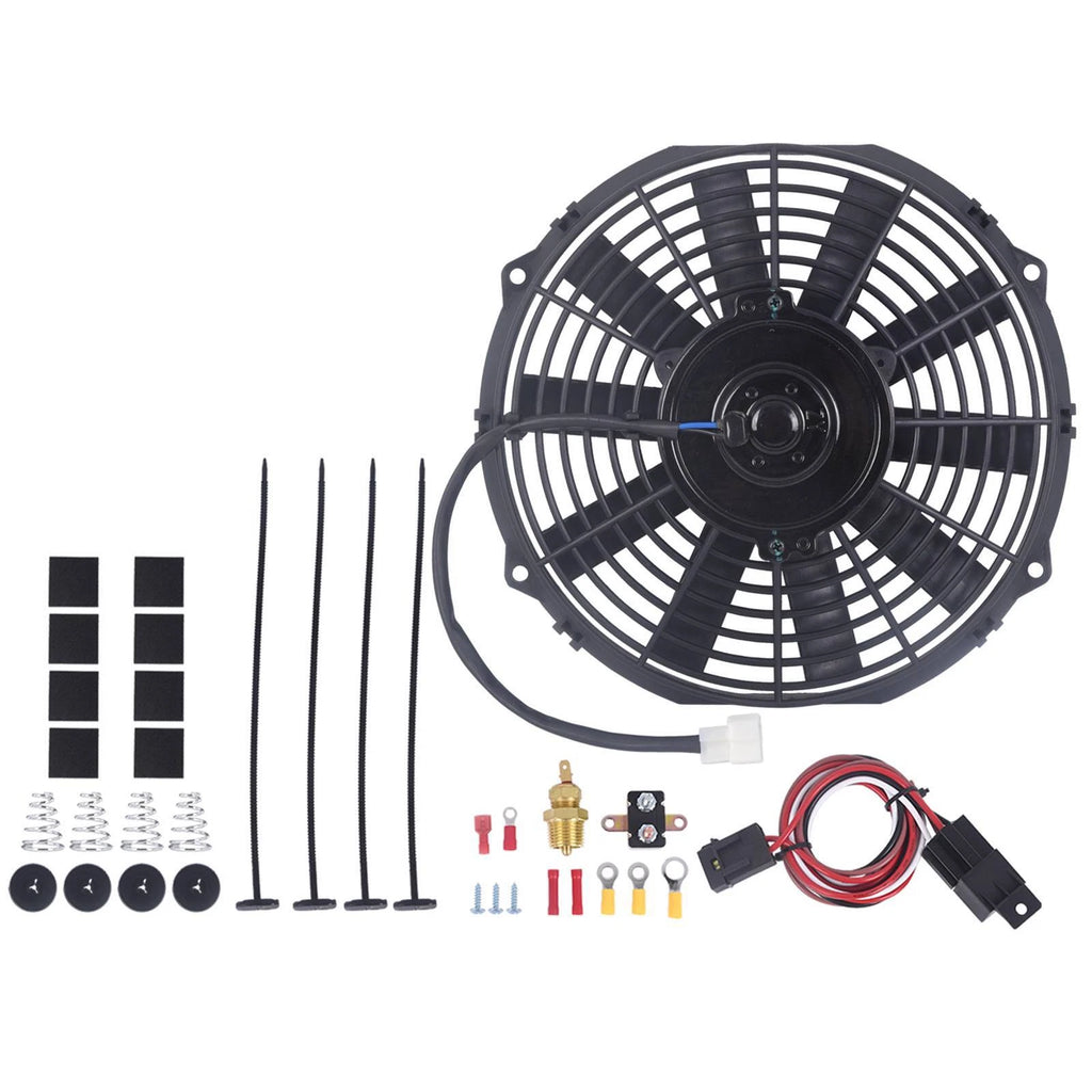 10 Inch Electric Radiator Cooling Fan & Thermostat Mount Kit (Universal)