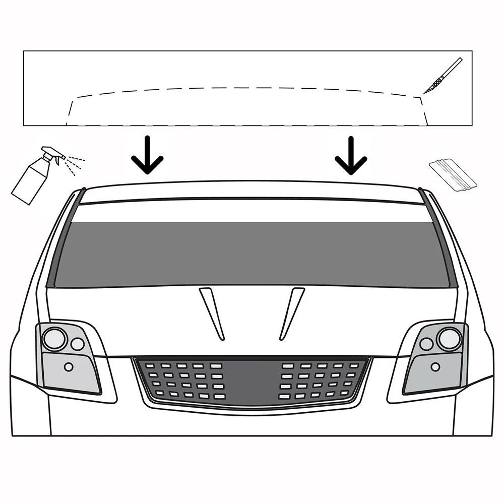 Windshield Banner Vinyl Decal for Universal Fit (10"x60")