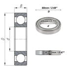 Deep Groove Ball Bearing 6909ZZ for Scooter Skateboard Wheel (P2 45x68x12mm)