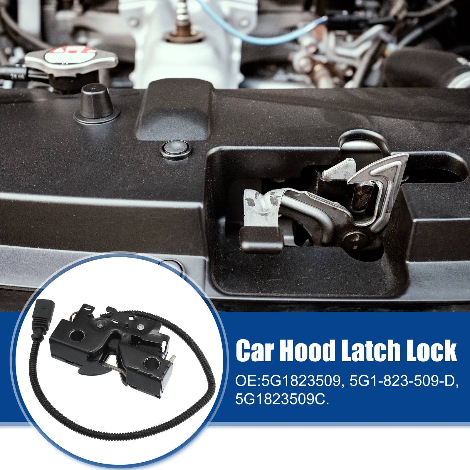 Hood Latch Lock Assembly for Volkswagen Golf 