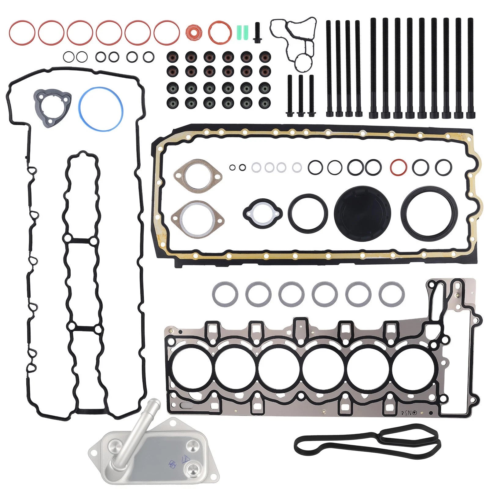 High Temp Oil Cooler & MLS Gasket Kit for BMW 128i (2008–2013)