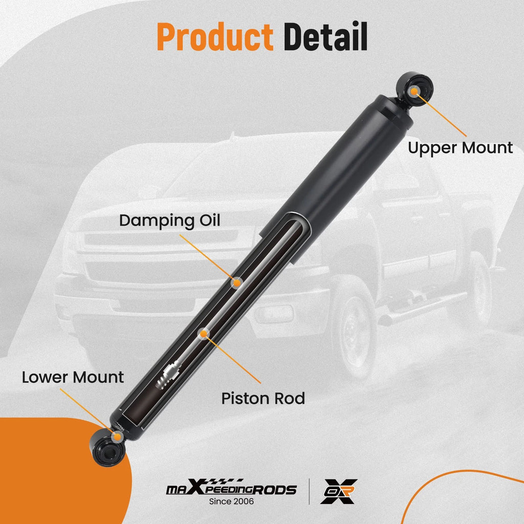 2X Rear Complete Shocks Assembly for 2007–2016 Silverado GMC Sierra 1500