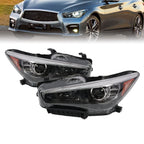 LED Headlight Pair for Infiniti Q50 (2014–2022) w/o AFS