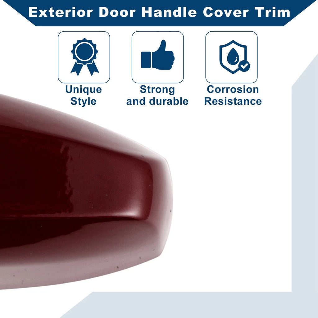 Exterior Door Handle Cover Trim for BMW X1 X2 X5 F15 X6 F16 (2014–2019) Wine Red