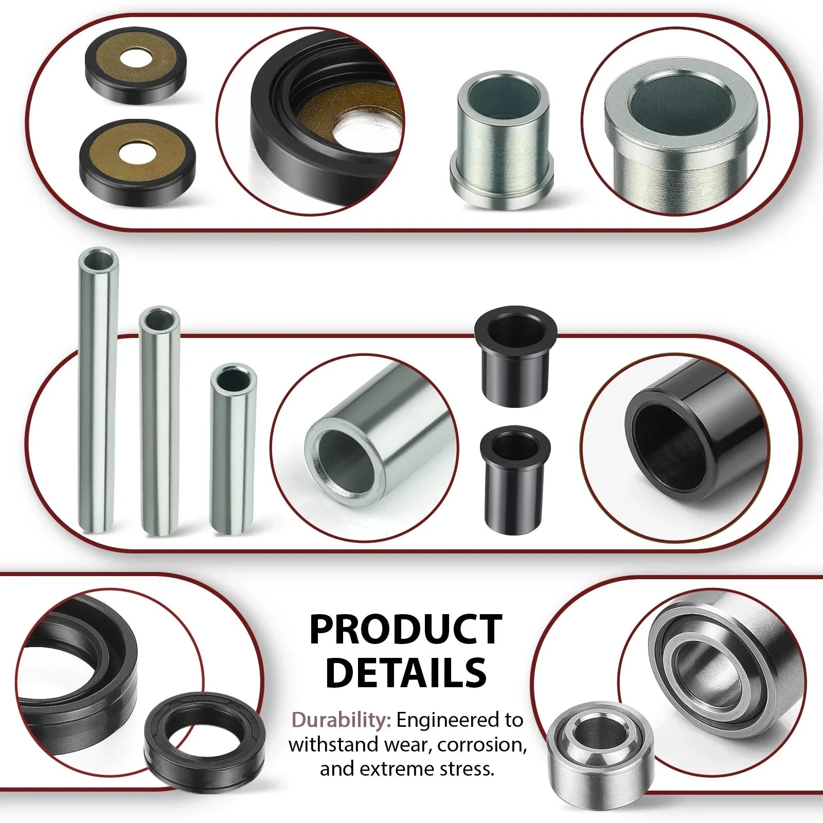 2 x Rear A-arm Bushing Shaft for Honda Rincon TRX650/TRX680 (2003–2014)