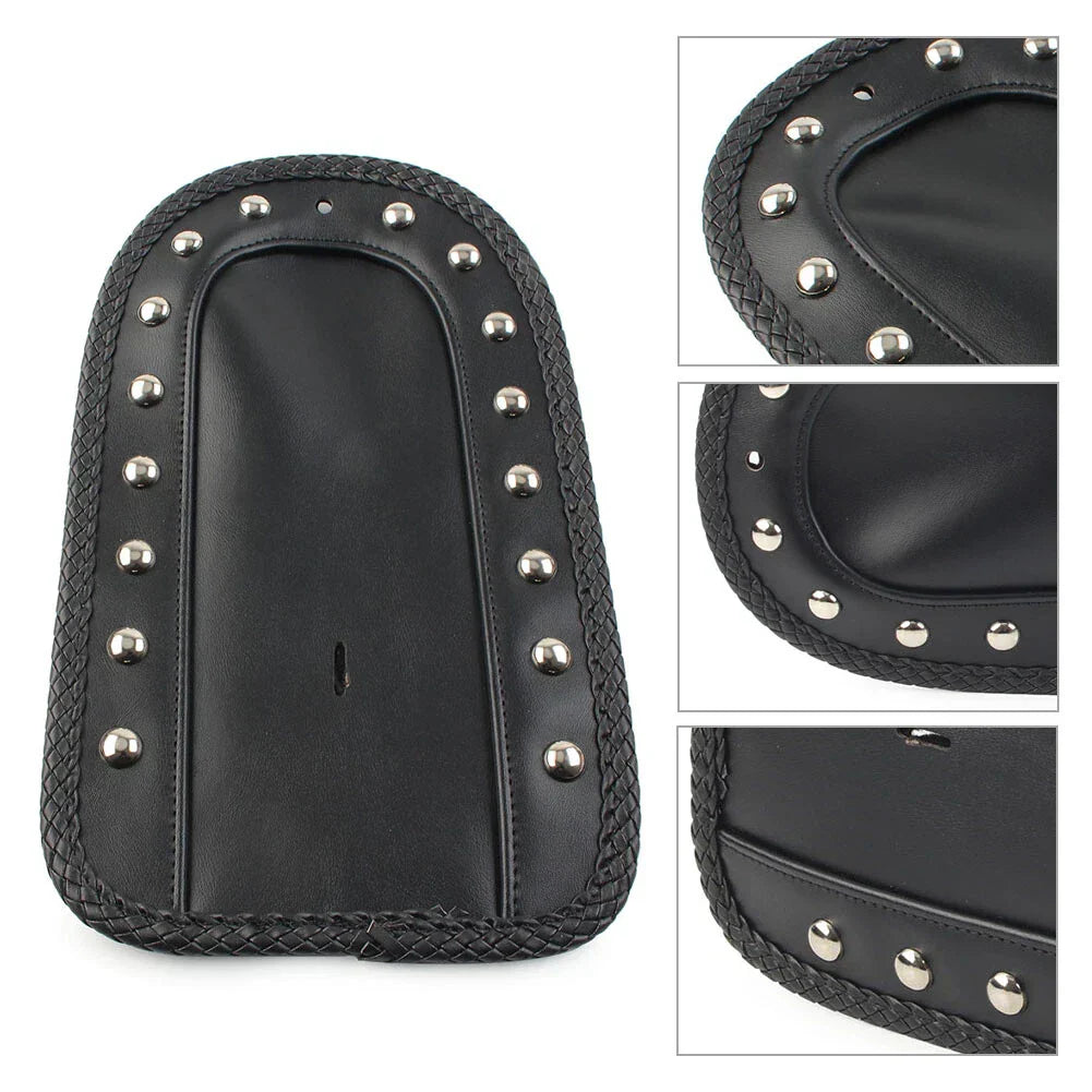 Black PU Rear Fender Bib Solo Seat for Harley Softail FXSTC Fatboy (2000-2017)