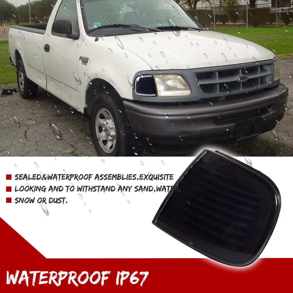 Smoke Front Switchback LED Parking DRL Turn Signal Lights for Ford F-Series
