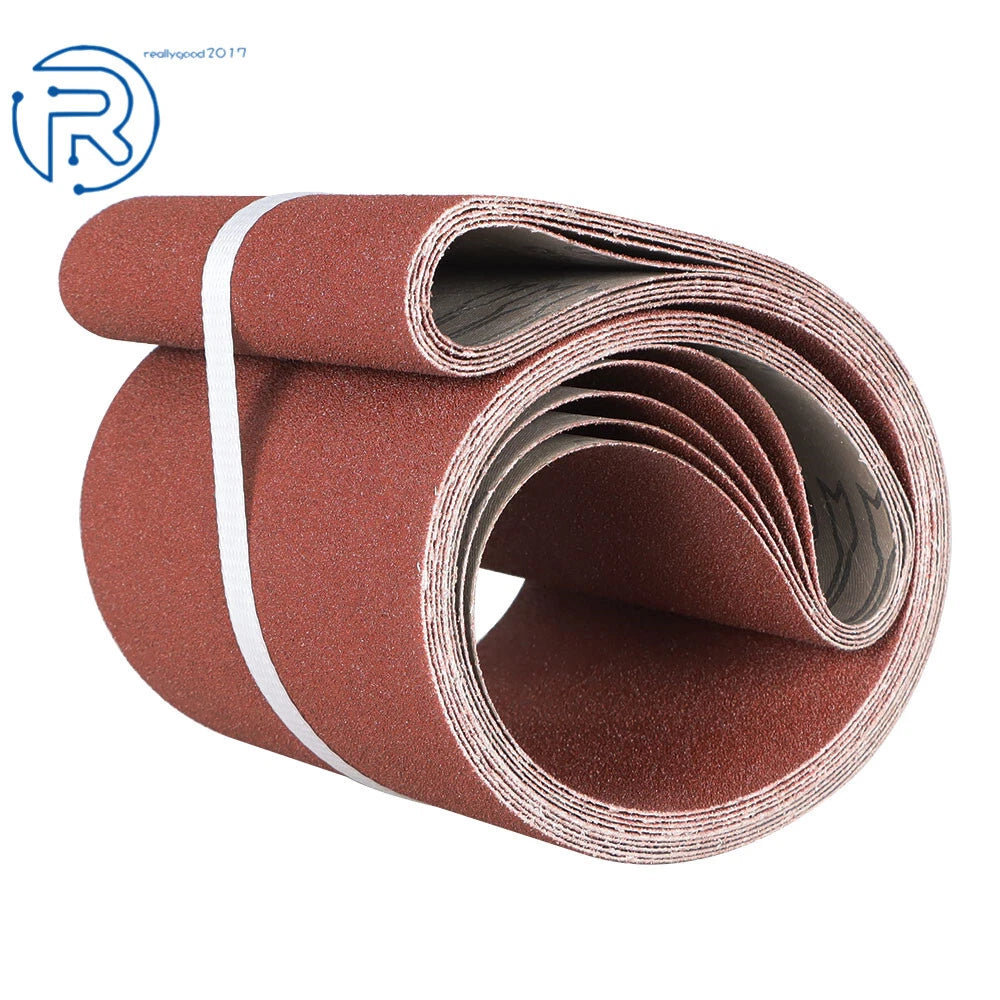 Set of 5 Sanding Belts for Belt Sander (6" x 48", 80 Grit)
