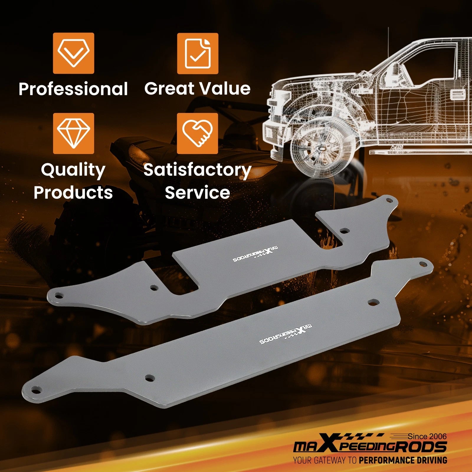 2" Suspension Lift Kit for Polaris RZR 900 XC 55" (2015–2018)