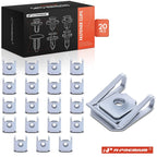 Set of 20 Zinc Retainer Clips for BMW 1 3 6 Series