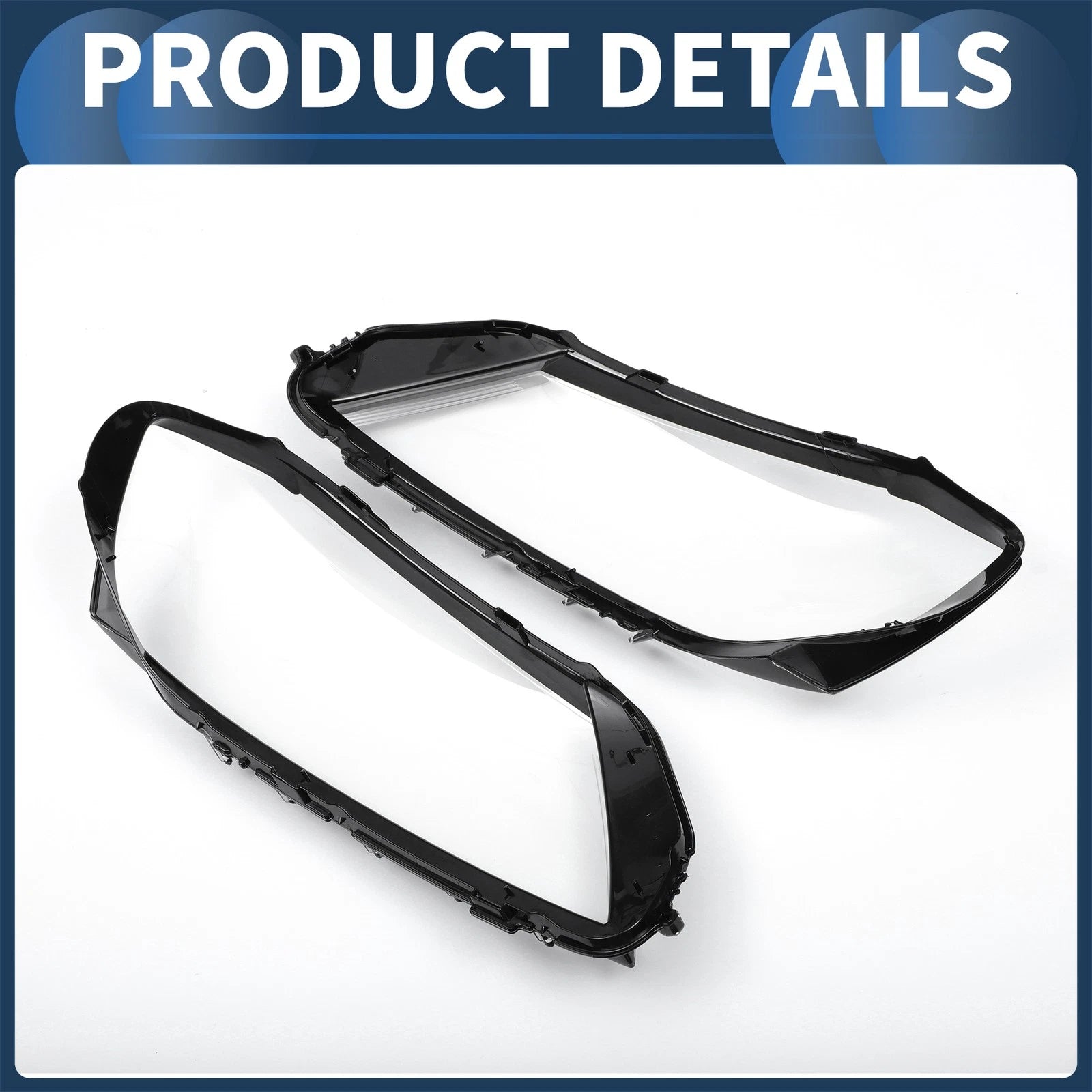 1 Pair Headlight Lens Cover for Volkswagen Passat B7 (2012–2015)