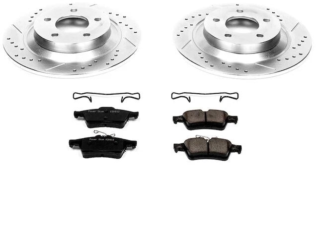 Rear Brake Pad and Rotor Kit for Mazda 5 (2008–2010, 2012–2015) QT262KV