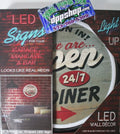 LED Neon Rope Sign for Shop Decor (Open 24/7)