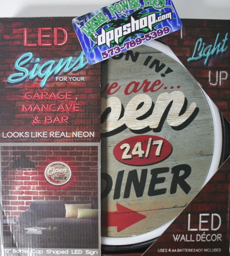 LED Neon Rope Sign for Shop Decor (Open 24/7)