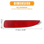 1 Pair Rear Bumper Reflector for Toyota Yaris 
