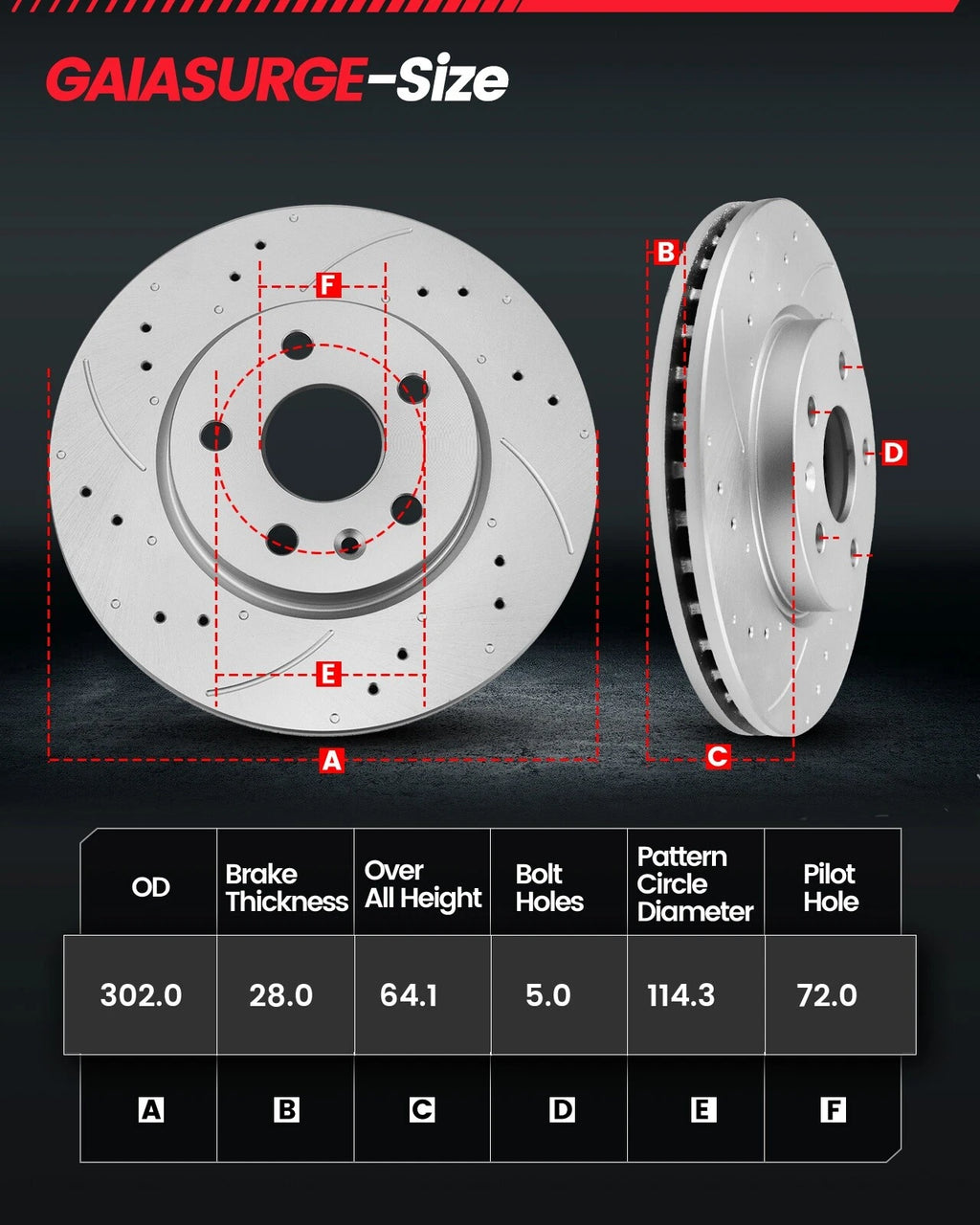Set of 2 Front Brake Disc Rotors & Ceramic Pads for Dodge Nitro Liberty (2008–2012)