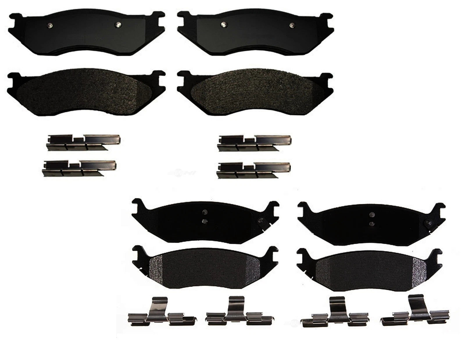 Set of 4 Semi-Metallic Brake Pads for Dodge Ram 1500 (2002–2004)