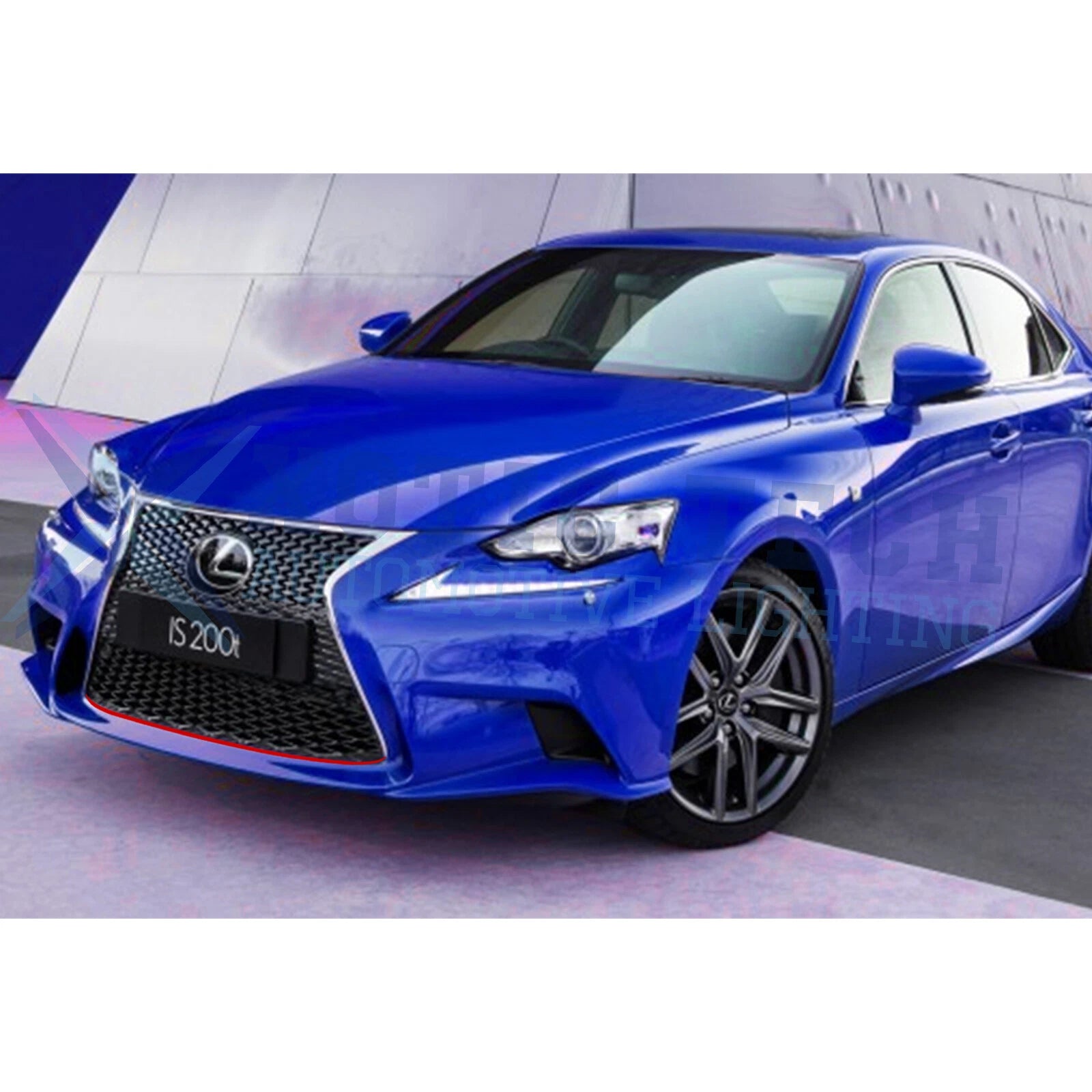 Red Front Grille Pinstripe Trim Sticker Decal for Lexus IS (2014-2017)