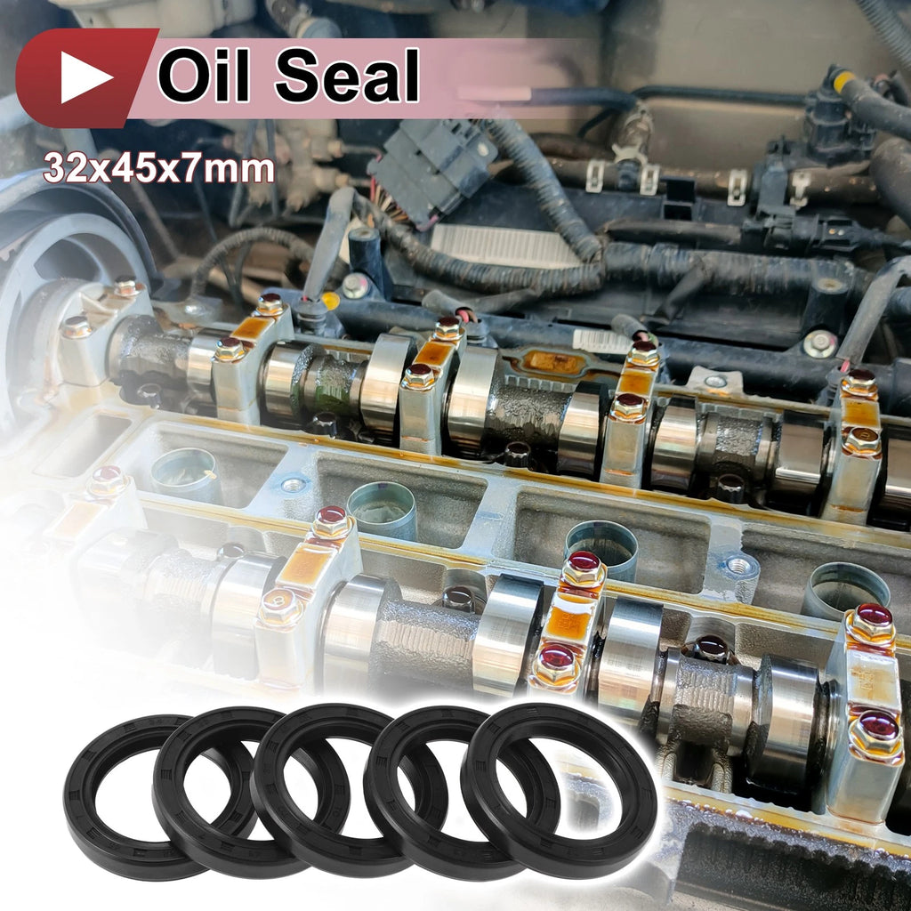 Set of 5 Rotary Shaft Oil Seals for Various Models (32x45x7mm, Nitrile)