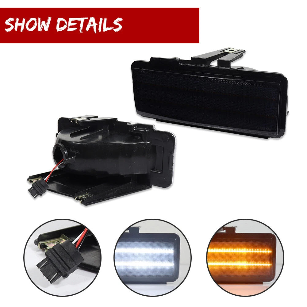 Smoked Lens Switchback LED Signal Lights for Chevy S10 Blazer GMC Sonoma