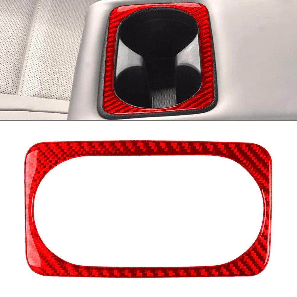 Rear Armrest Cup Holder Frame Cover Trim Red for Kia Stinger (2018–2023)
