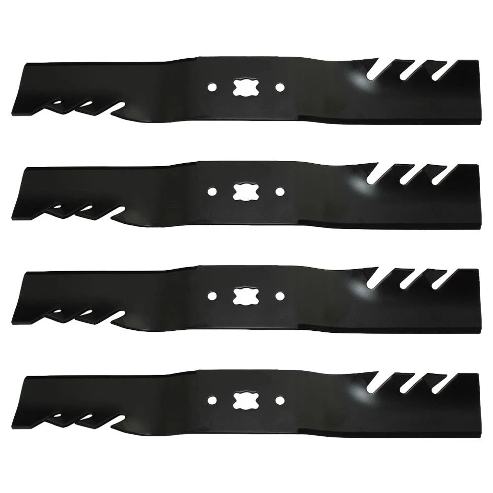 Set of 4 Toothed Mower Blades for Oregon (Fits )
