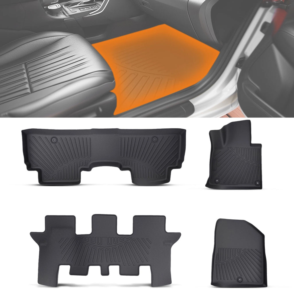 Set of 4 TPE All Weather Waterproof Carpet Floor Mats for Kia Sorento (2016–2020)