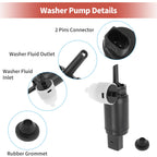 Windshield Washer Pump w/Grommet for Audi A3 (2006–2013) No. 1KD955651A