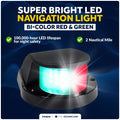 LED Bow Light for Five Oceans (12V, Bi-Color, Black ABS Plastic Housing)