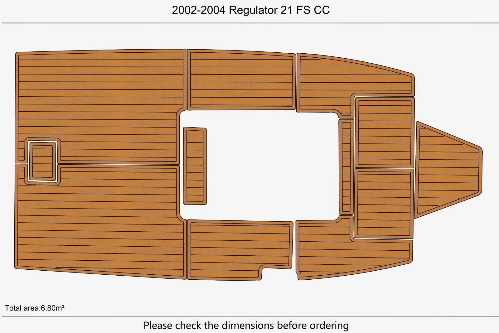 EVA Foam Teak Deck Flooring for Regulator 21 FS CC (2003)