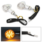 Set of 2 Chrome Bullet Turn Signal Lights for Universal Motorcycle