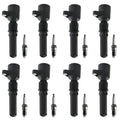 Set of 8 Ignition Coils & U-Groove Spark Plugs for Ford E-150 Expedition (1997–2003)