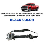 Front Left Side Seat Belt for Chevy Silverado 1500 (2019–2024) - Black