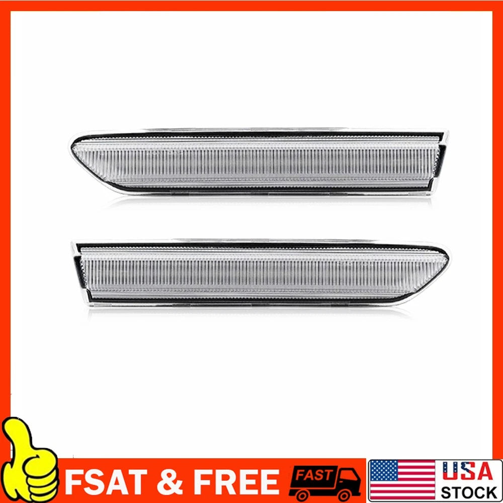 2X Clear Lens LED Fender Side Marker Lights for Acura TL (2004–2008)