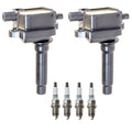 2X Ignition Coil & 4 Platinum Spark Plugs for Kia Sportage (2011–2016)