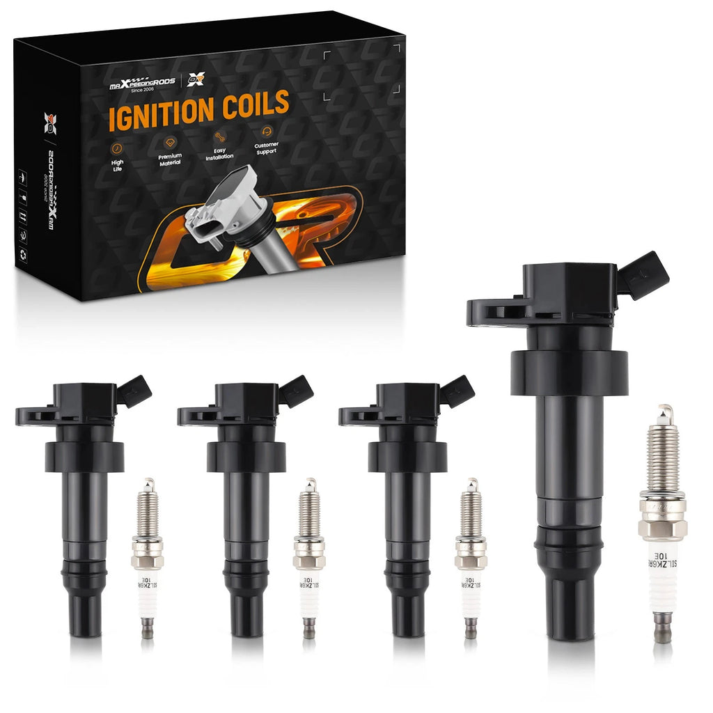 Ignition Coil & Iridium Spark Plug Set for Hyundai Veloster, Kia Soul (2011–2019)