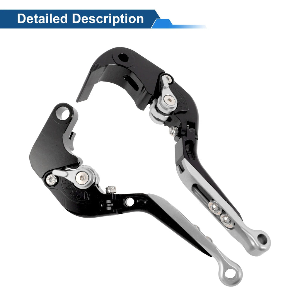 Brake Clutch Levers for Suzuki GSX-S1000/F/S/ABS (2015–2023) Black Silver Tone
