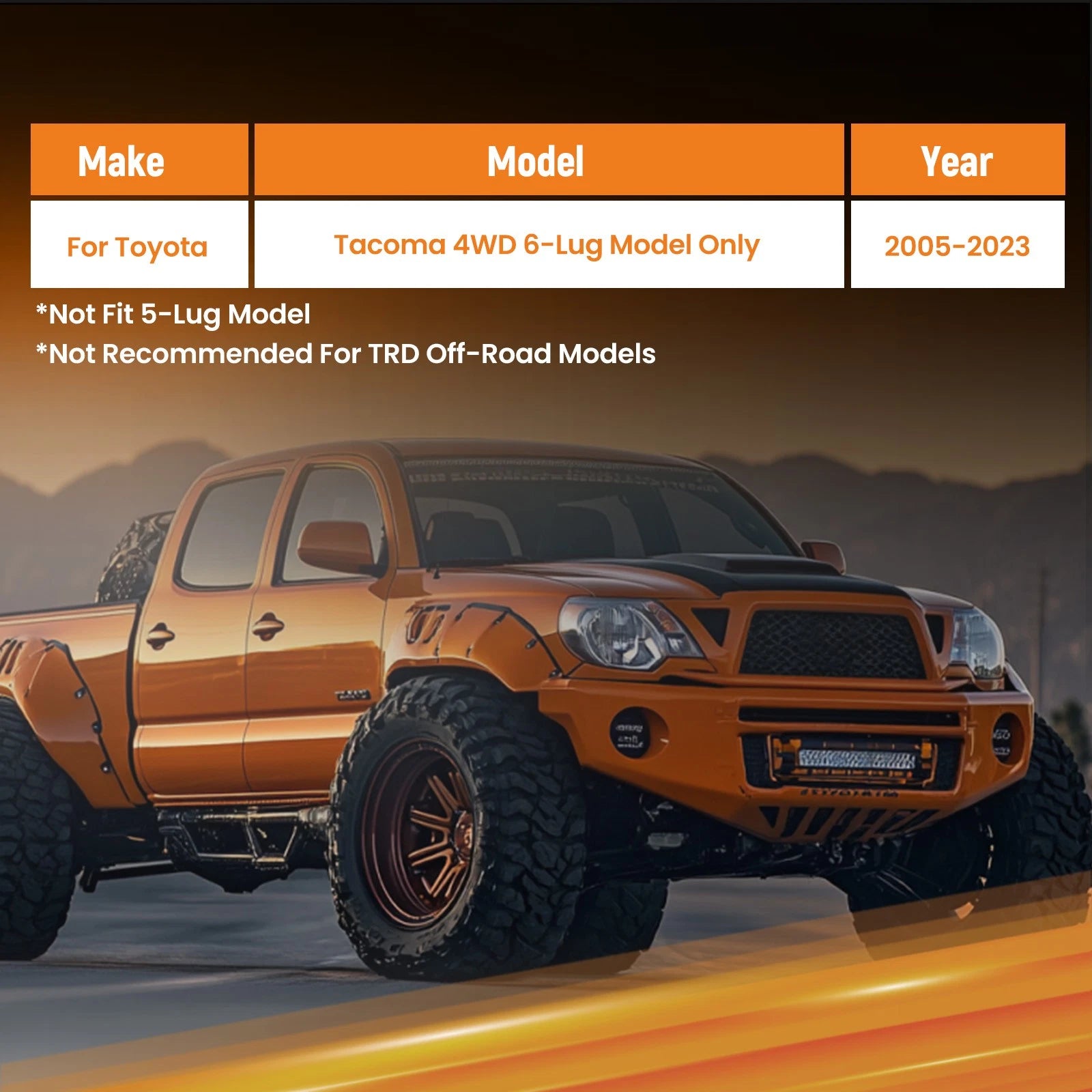 3" Front & Rear Leveling Lift Kit for Toyota Tacoma (2005–2023)