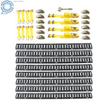 Set of 8 Steel E Track Rails with 12 O-Rings and 8 D-Rings for Trailers