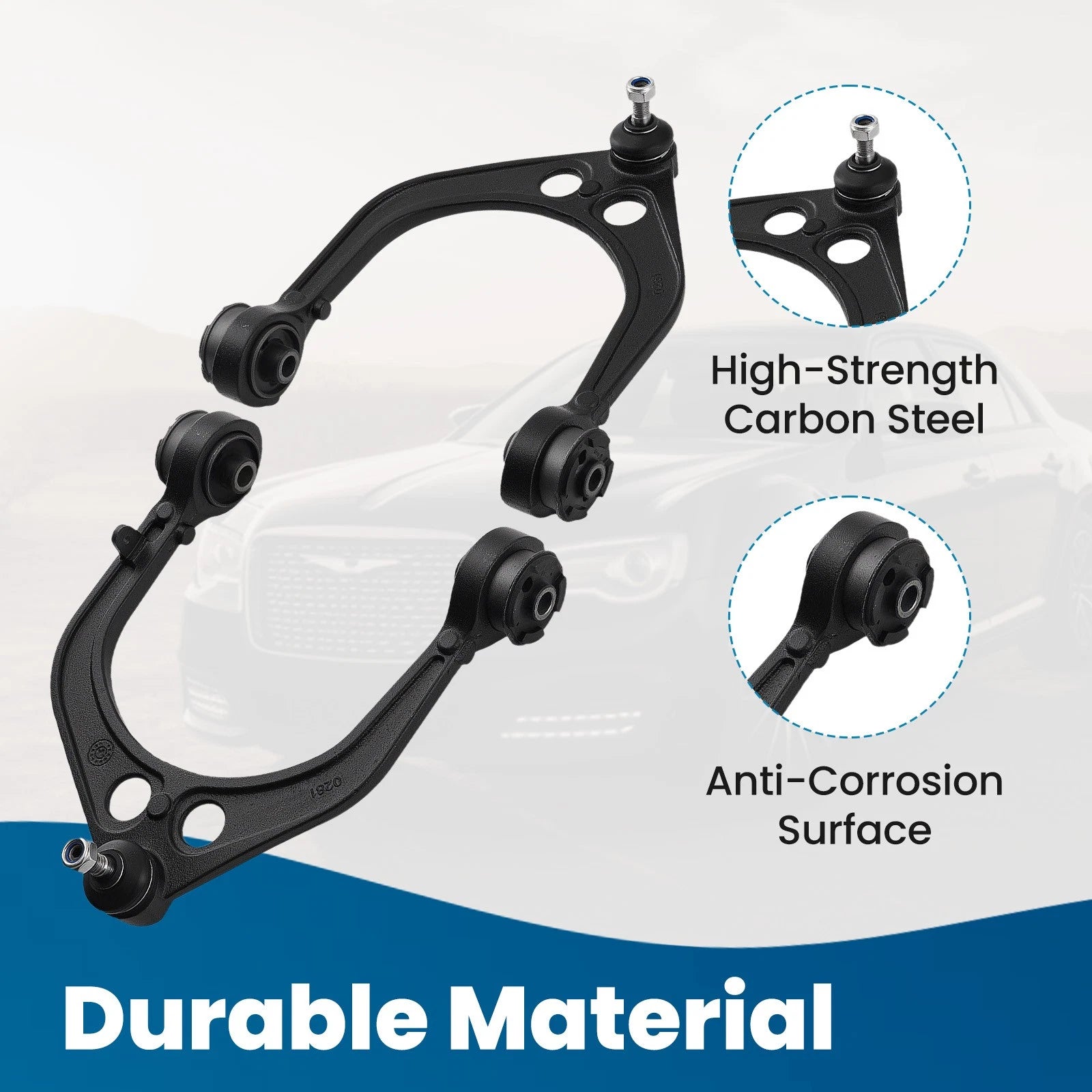 Set of 4 Front Upper Control Arms & Lower Ball Joints for Dodge Charger Magnum (2006–2019)