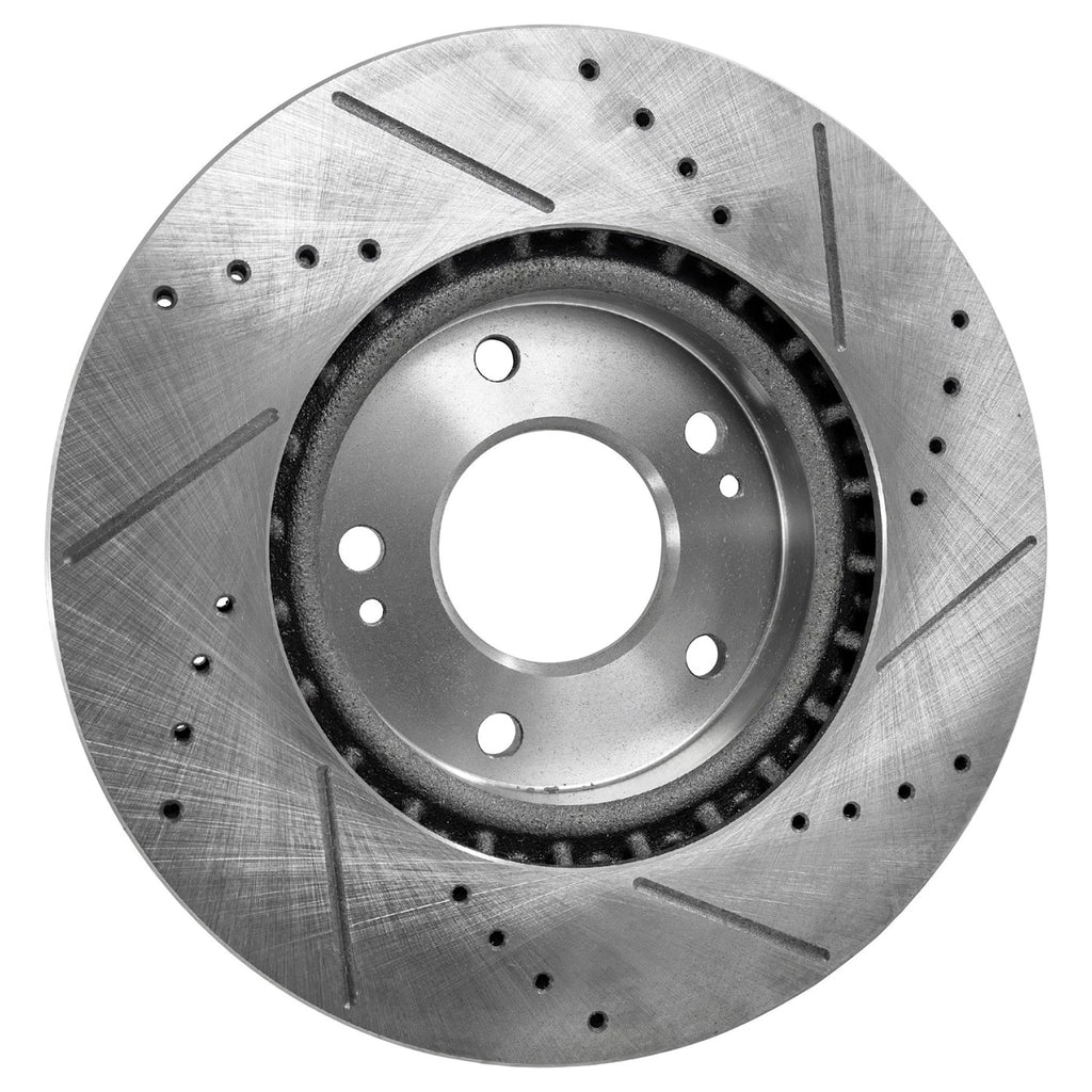 Brake Disc and Pad Kit for Hyundai Veloster (2013–2016) Cross-drilled
