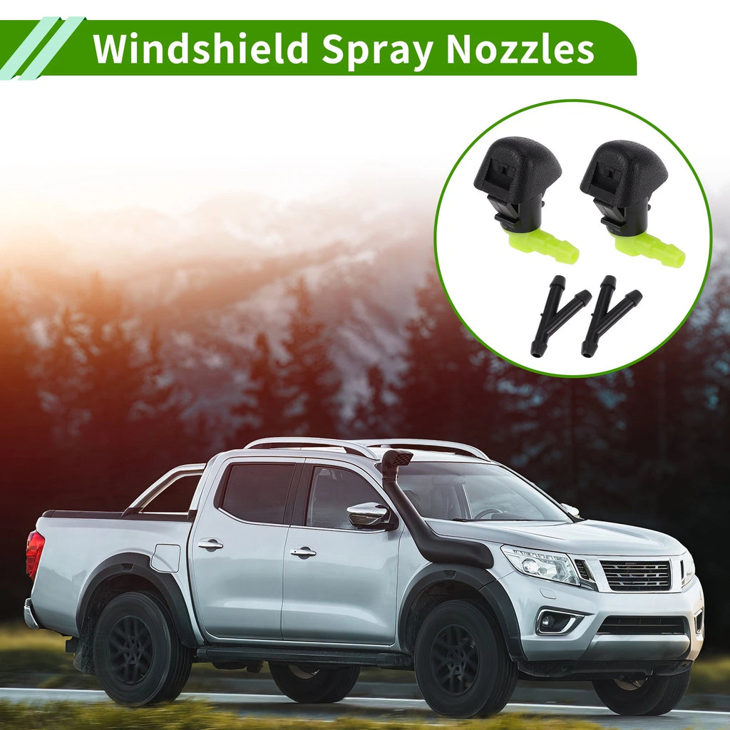 Windshield Washer Nozzle Set of 2 with Y Hose Connector for Honda (2011–2017)