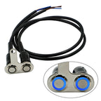 12V Blue LED Moto Switch for Handlebar Adjustable Mount Waterproof