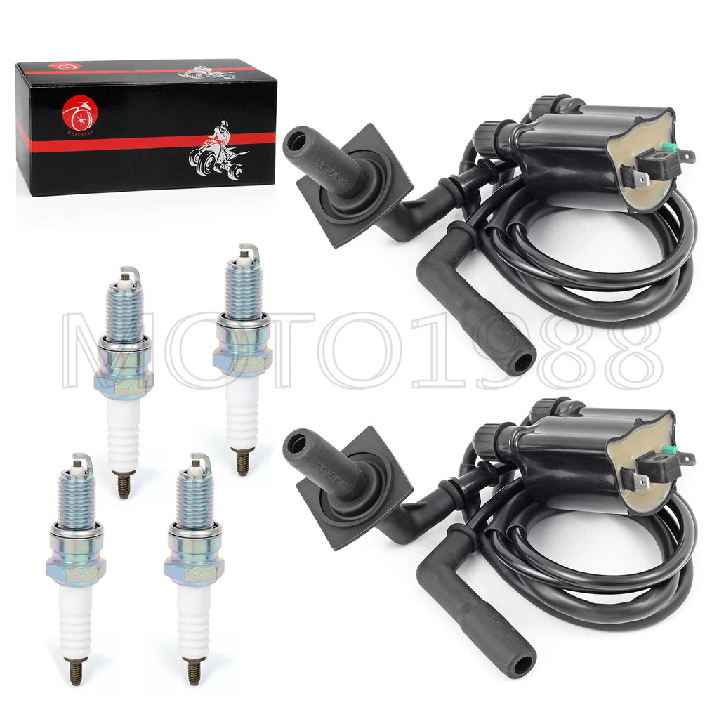 Ignition Coil Spark Plug + Cap for Honda Shadow ACE 1100 VT1100 (1995)