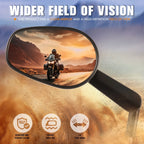 Universal Side View Mirror with LED Signal for Naked Bike Cruiser