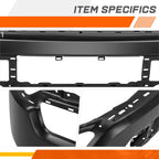 Front Bumper for Ford F-150 (2021–2023) w/o Active Park Assist, Sensor Holes